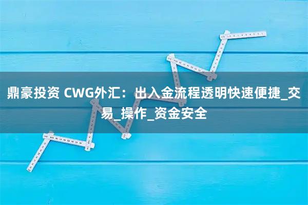 鼎豪投资 CWG外汇：出入金流程透明快速便捷_交易_操作_资金安全