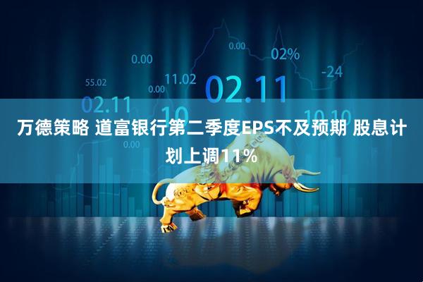 万德策略 道富银行第二季度EPS不及预期 股息计划上调11%