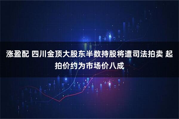 涨盈配 四川金顶大股东半数持股将遭司法拍卖 起拍价约为市场价八成